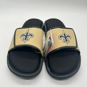 New Orleans Slides Mens M 9-10‎  Black Foco Slip On Foam Sport Slide Sandals NEW